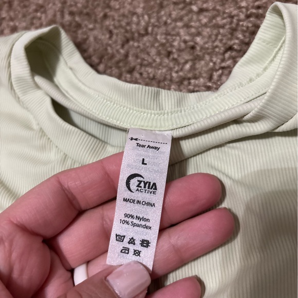 Zyia Mint Relaxed Long Sleeve Shirt Size Large - Picture 2 of 4